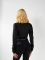 Кроп-топ жіночий спортивний на блискавці з довгим рукавом чорний L (Арт. 44118OK)