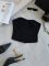 Корсет жіночий чорний, з креп-дайвінгу, на блискавці, р. 42-44 (арт. 0302IR)