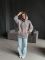 Худі жіноче Oversize, графітовий, one size, трьохнитка на флісі (не кошлатиться), арт. 022GB