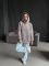 Худі жіноче Oversize, графітовий, one size, трьохнитка на флісі (не кошлатиться), арт. 022GB