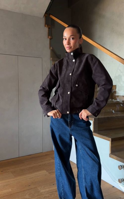 Куртка демісезонна з екошкіри Vintage  L Шоколадний (арт.IR8917)