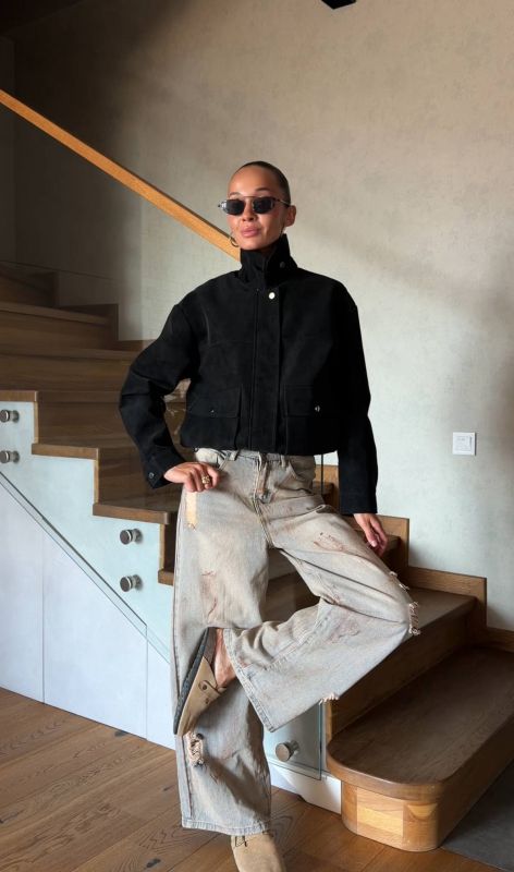 Куртка демісезонна з екошкіри Vintage  M Чорний (арт.IR8916)