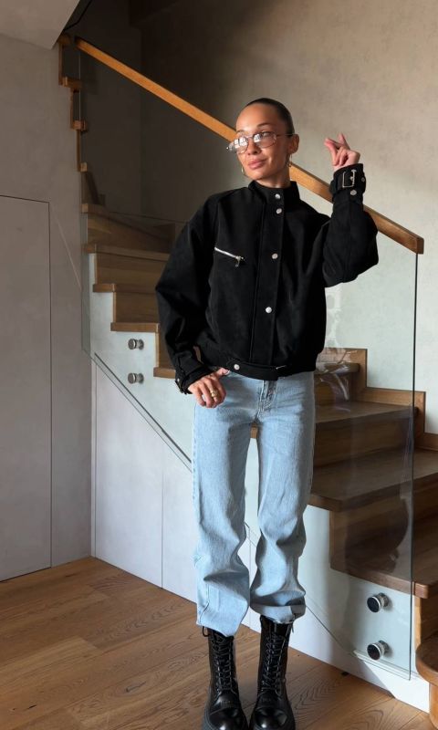 Куртка демісезонна з екошкіри Vintage M Чорний (арт.IR8915)