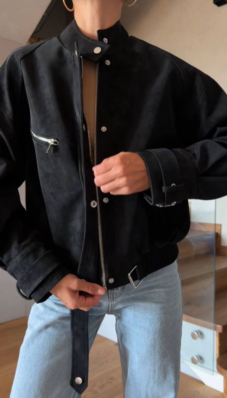 Куртка демісезонна з екошкіри Vintage M Чорний (арт.IR8915)